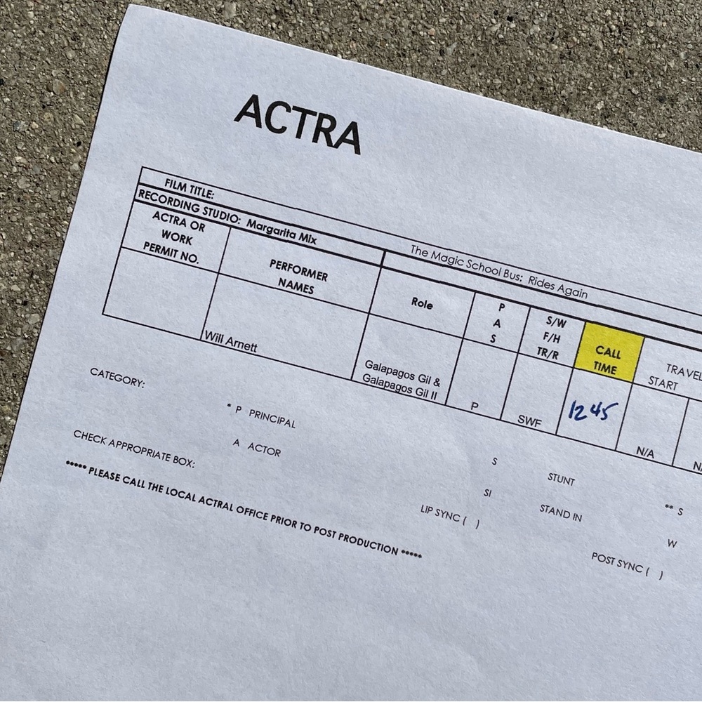 Will Arnett Magic Schoolbus Actra Studio Recordin… - image 3